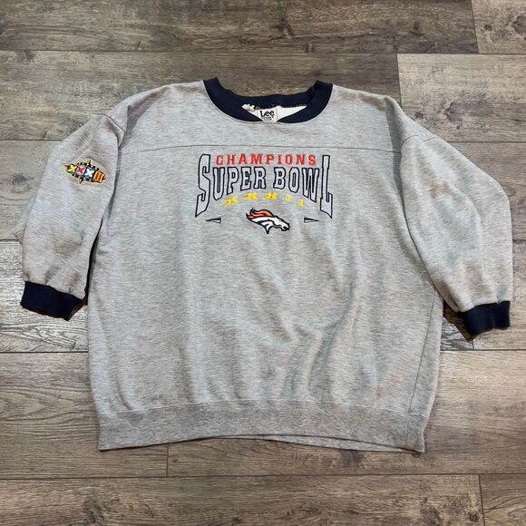 Vintage Lee Sport Denver Broncos 1998 Super Bowl Champions XXXII Sweatshirt 2XL - Picture 1 of 7